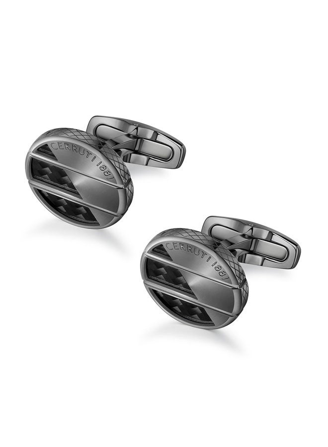 Cerruti 1881 Halves.2 Black Men's Cufflink – Timeless and Elegant Design