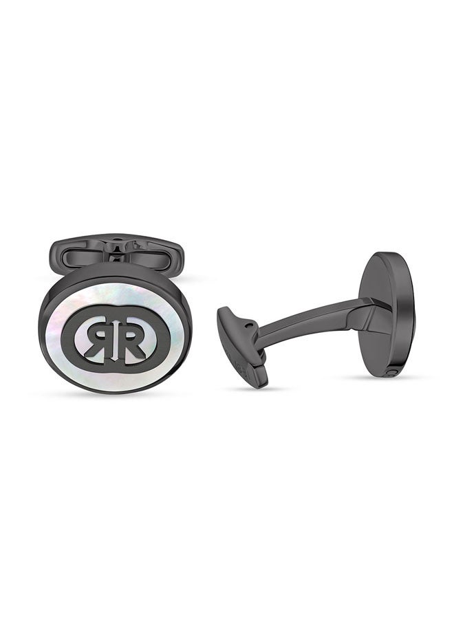 Cerruti 1881 CCRR Logo.3 Grey Men's Cufflink – Modern and Sophisticated Design