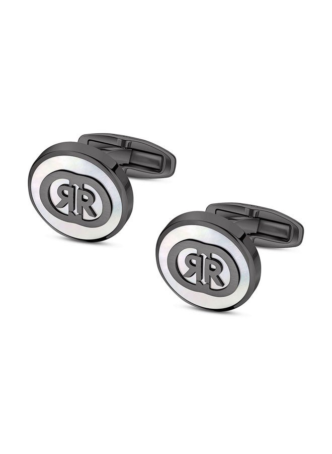 Cerruti 1881 CCRR Logo.3 Grey Men's Cufflink – Modern and Sophisticated Design