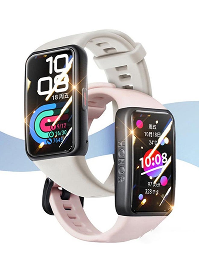 4-Pieces  3D Screen Protector For Huawei Band 6 Black/Clear