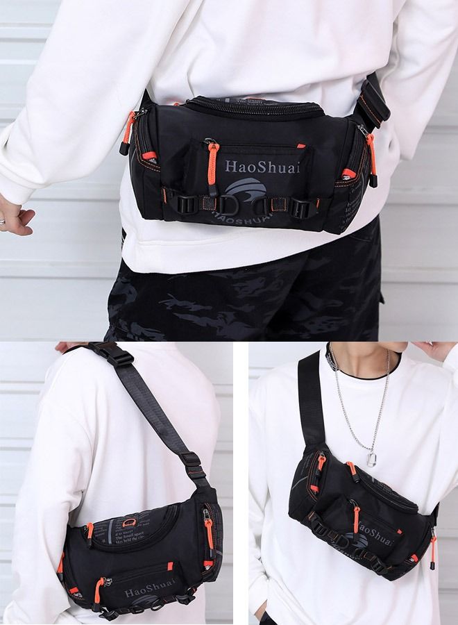 Compact Sling Bag for Men and Women Waterproof Crossbody Bag Chest Shoulder Backpack with Buckle, Everyday Carry Bag for Travel, Work, Sport