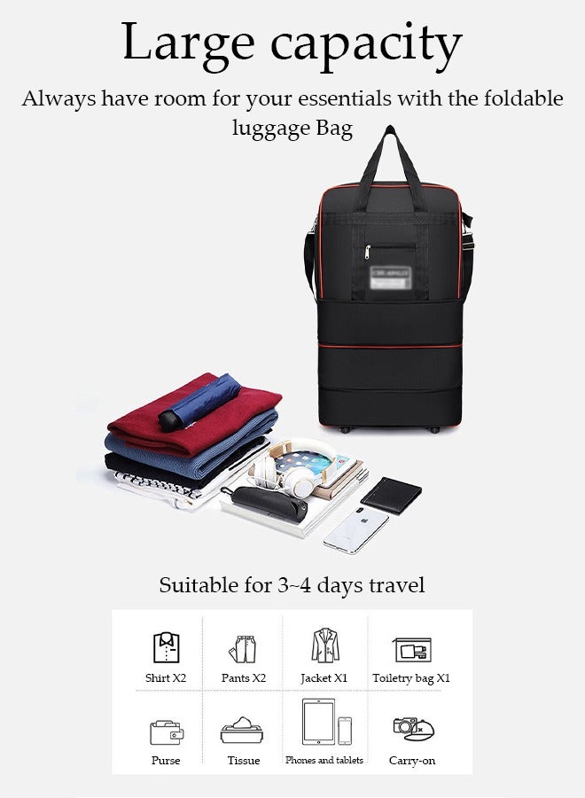 Expandable Foldable Luggage Bag Suitcase Collapsible Rolling Travel Luggage Bag Duffel Bag for Men and Women Lightweight Suitcases