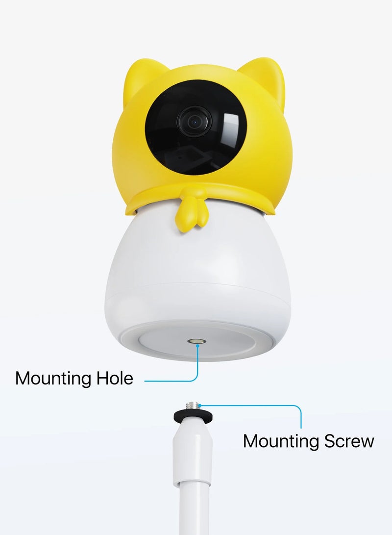 C516 4MP 2.4GHz/5GHz Mounted Baby Camera + Face/Sound Detect + Support 256GB Storage