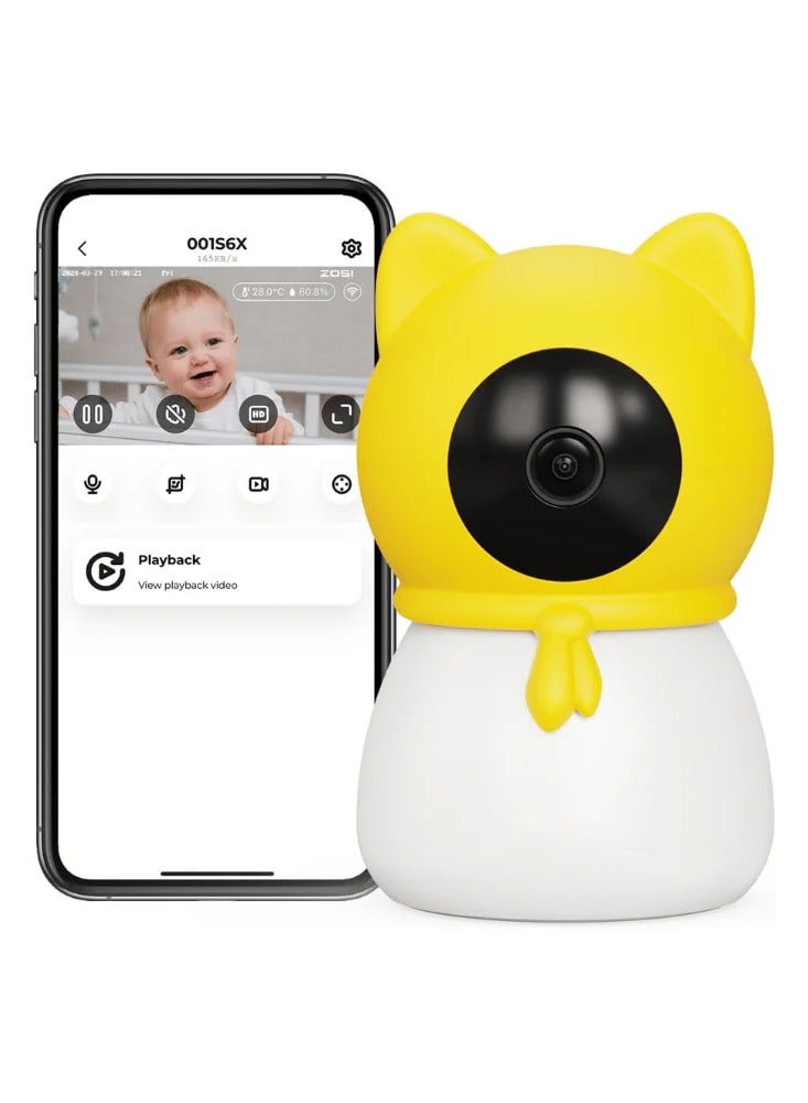 C516 4MP 2.4GHz/5GHz Mounted Baby Camera + Face/Sound Detect + Support 256GB Storage