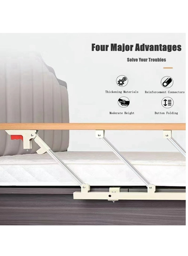 COOLBABY Bed Rails For The Elderly Safety Foldable Bedside Armrests Auxiliary Handles Foldable Bed Crutches Guardrails For The Elderly Adjustable Railings Anti-fall Sleep Bumpers