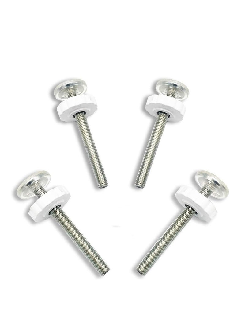 4pcs Pressure Mounted Baby Gate Adaptor Extra Long M10 Threaded Spindle Rods Walk Thru Gates Accessory Screw Bolts for Stair Dog for Safety Stairs & Doorways, Easy Install