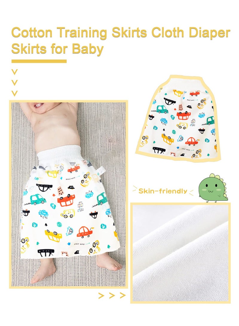 2 Pack Waterproof Cotton Diaper Shorts for Infants Comfortable Breathable Potty Training Pants for Girls and Boys 0-4 Years