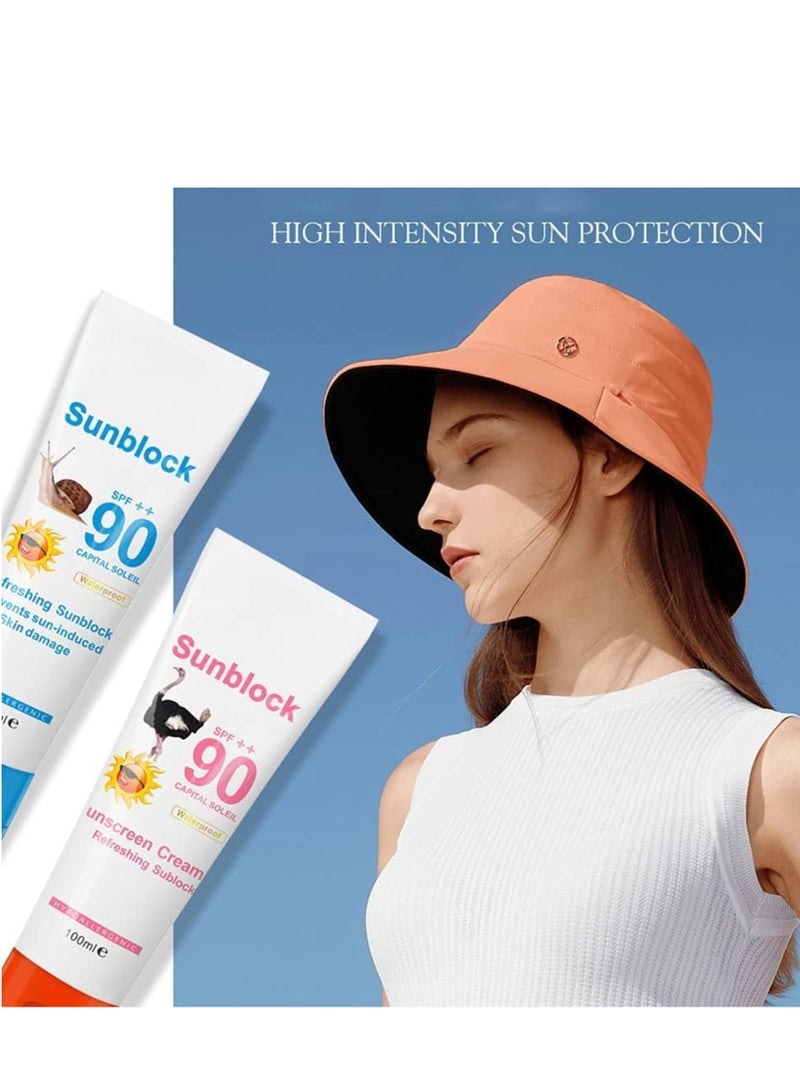 Sunscreen Cream SPF90PA++ Protection Face Disaar Sunblock 90++ Protective Pigmentation, Undamage Ultra Daily Use, Travel for All Skin Type 100g