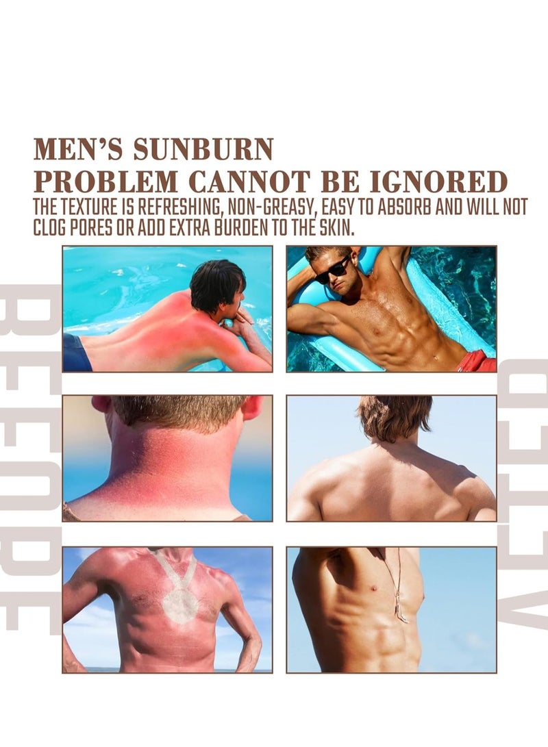 Men's Sun Cream SPF 50 Face Moisturiser For Moisturizing, Gentle And Refreshing, Sunscreen Isolation Ultraviolet Protection, For Body, Non-Sticky