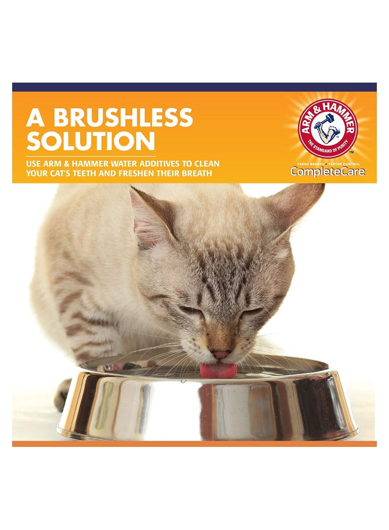 Arm & Hammer Complete Care Fresh Dental Water Additive for Dogs and Cats - Dog Water Additive, Dog Mouth Wash, Dog Dental Rinse, PetWater Additive, Cat Dental Care Bad Breath, Cat Supplies