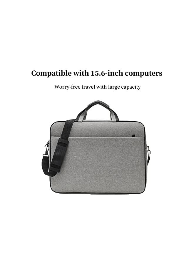 Laptop Shoulder Bag, 15.6 Inch Laptop Briefcase with Shoulder Strap and Handle, Waterproof Lightweight Computer Shoulder Bag for Business Travel