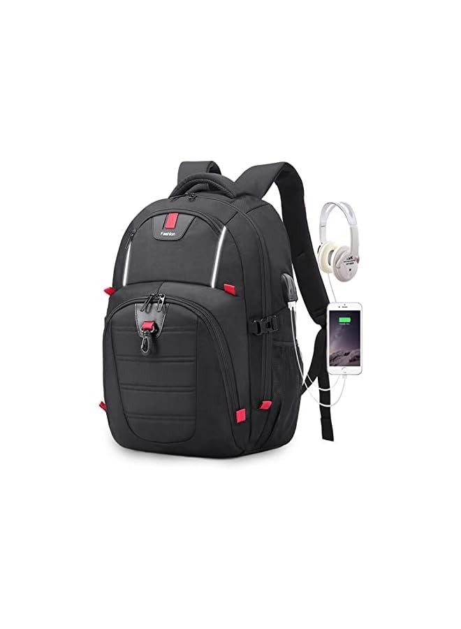 Travel Laptop Backpack Heavy Duty Computer Backpack Pockets Water-Repellent Business College Daypack Stylish School Anti-theft Bag for Men Women