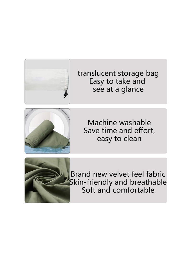Sleeping Bag Adult Sleep Sack Travel Sleep Sack Travel Sheets Liner Ultra-Light 4.51oz Camping Sheet for Backpacking Hotel Hostels Comfy & Easy Care Full-Length with Compression Sack