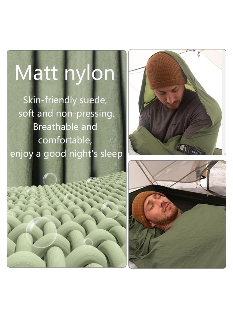 Sleeping Bag Adult Sleep Sack Travel Sleep Sack Travel Sheets Liner Ultra-Light 4.51oz Camping Sheet for Backpacking Hotel Hostels Comfy & Easy Care Full-Length with Compression Sack