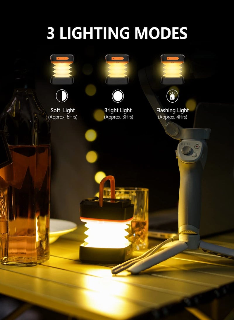 Portable Solar Camping Lantern, LED Collapsible Rechargeable USB Light, IP54 Waterproof Tent Lamp for Hiking, Garden, and Emergency Use, Ideal for Outdoor Activities and Power Outages