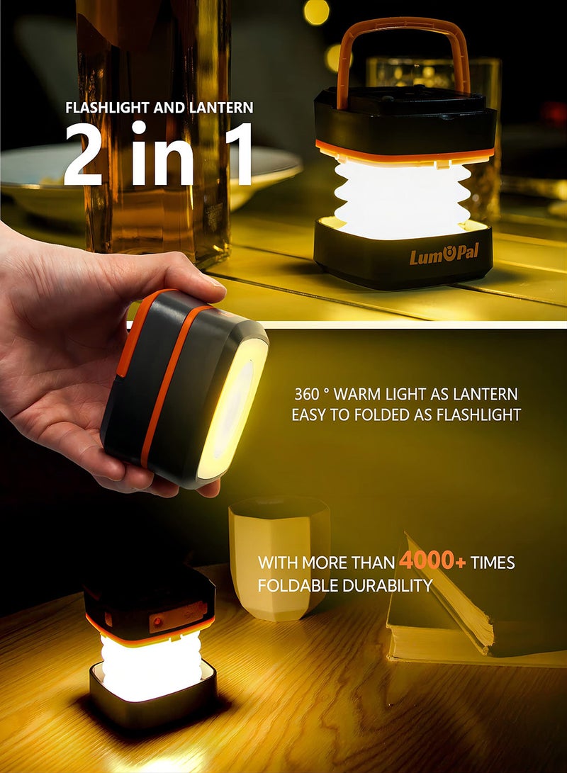 Portable Solar Camping Lantern, LED Collapsible Rechargeable USB Light, IP54 Waterproof Tent Lamp for Hiking, Garden, and Emergency Use, Ideal for Outdoor Activities and Power Outages