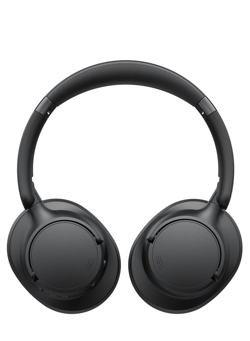 H652BT Active Noise Cancelling Bluetooth Headphones with 40mm Drivers, Foldable Design, Premium Stereo Sound, and 35 Hours Playback Time Compatible with Android and iOS Devices, Including Smartphones, Tablets, and Computers- Black