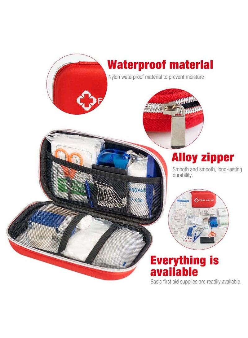 First Aid Kit Medicine Rescue Bag Medical Kit Survival Emergency Bag Compact First Aid Kit Small Medical Emergency Survival Kit with Storage Bag for Home Boat Travel Family Car Office 177Pcs