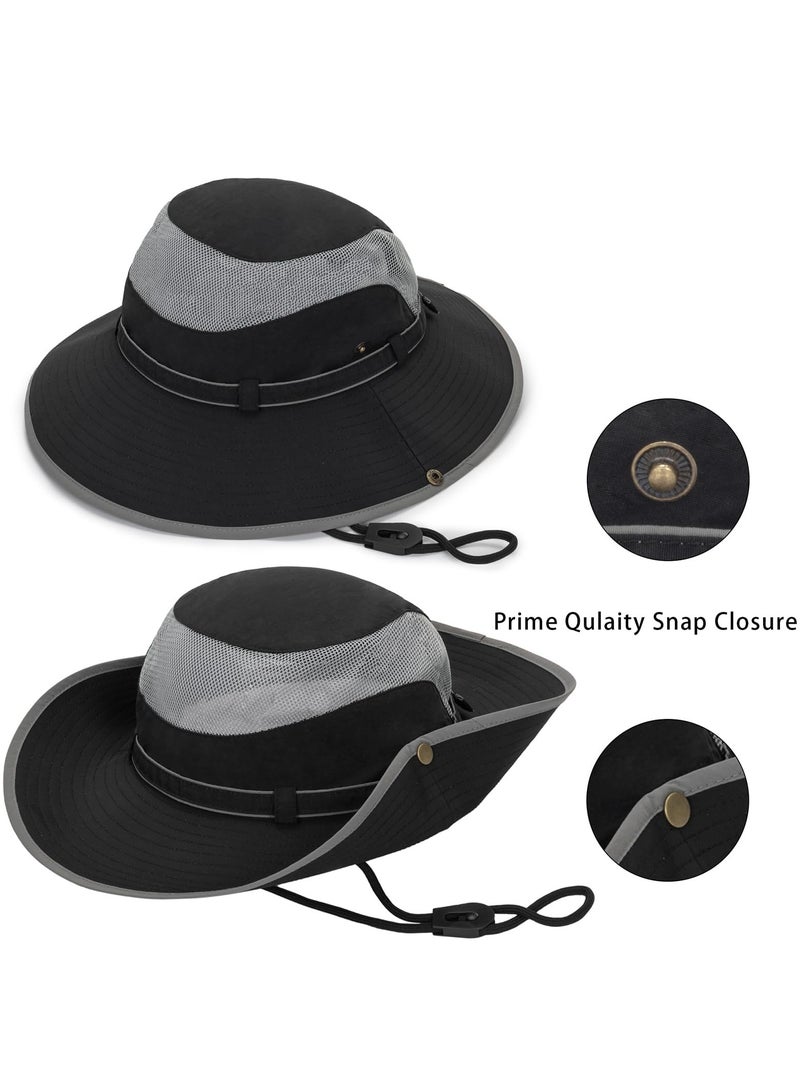 Wide Brim Fishing Sun Hat for Men Women - UV Protection Bucket Hat Summer Beach Hat Foldable Safari Boonie Cap