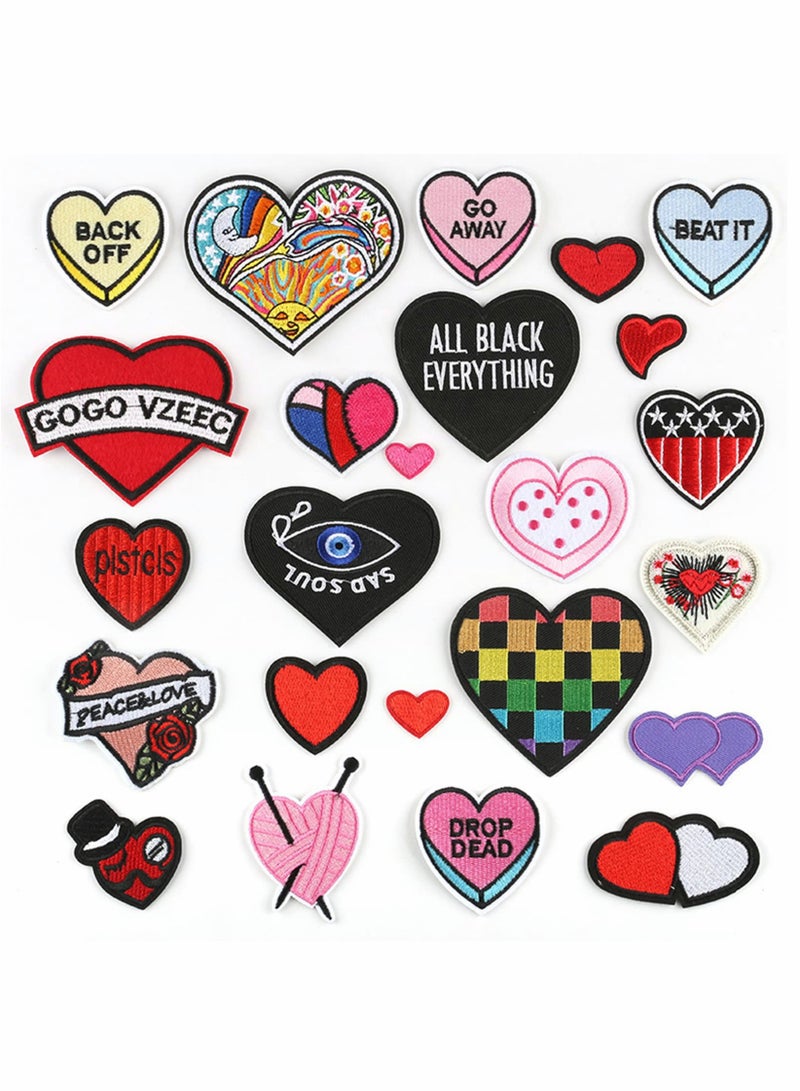 Embroidery Patches Embroidered Patches Decoration for Clothing24Pcs DIY Craft Patches Sew On/Iron On Patches Applique for Clothes Dress Pants Hats Jeans Backpacks