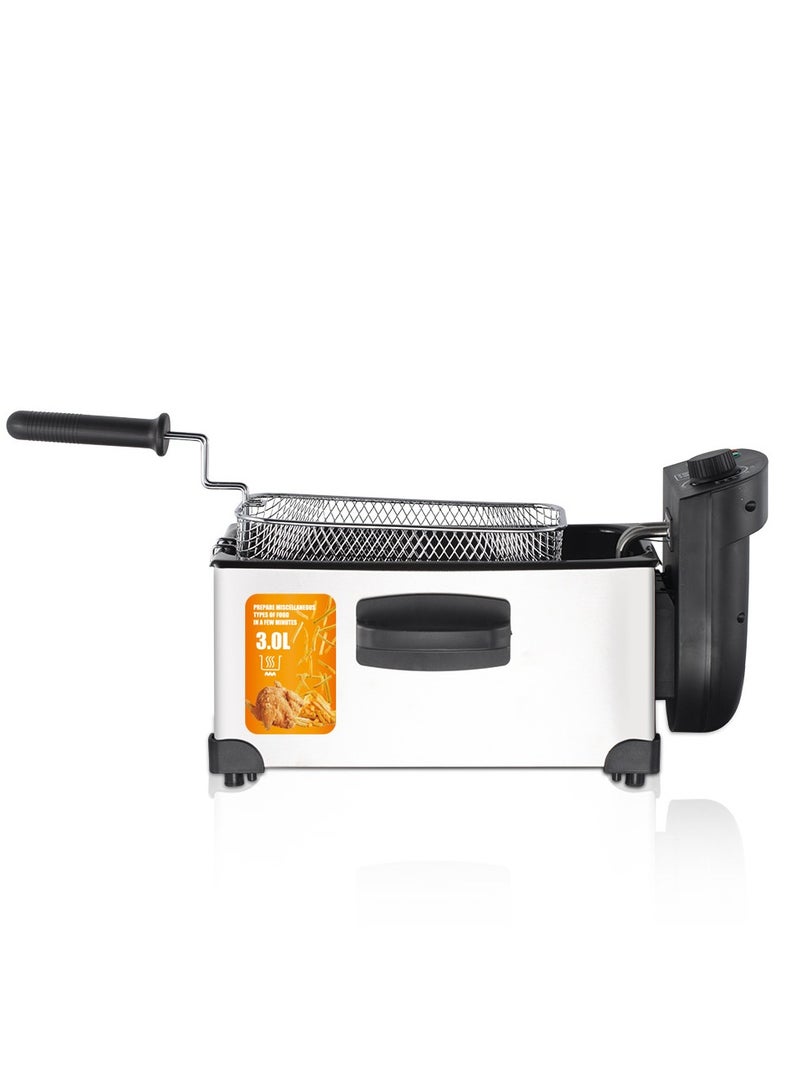 Small Electric Deep Fryer for Home Use | Commercial Temperature-Controlled Fryer for Fries, Donuts, and Fried Snacks