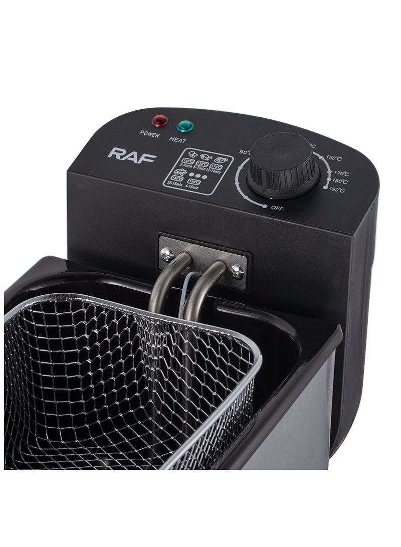 Small Electric Deep Fryer for Home Use | Commercial Temperature-Controlled Fryer for Fries, Donuts, and Fried Snacks