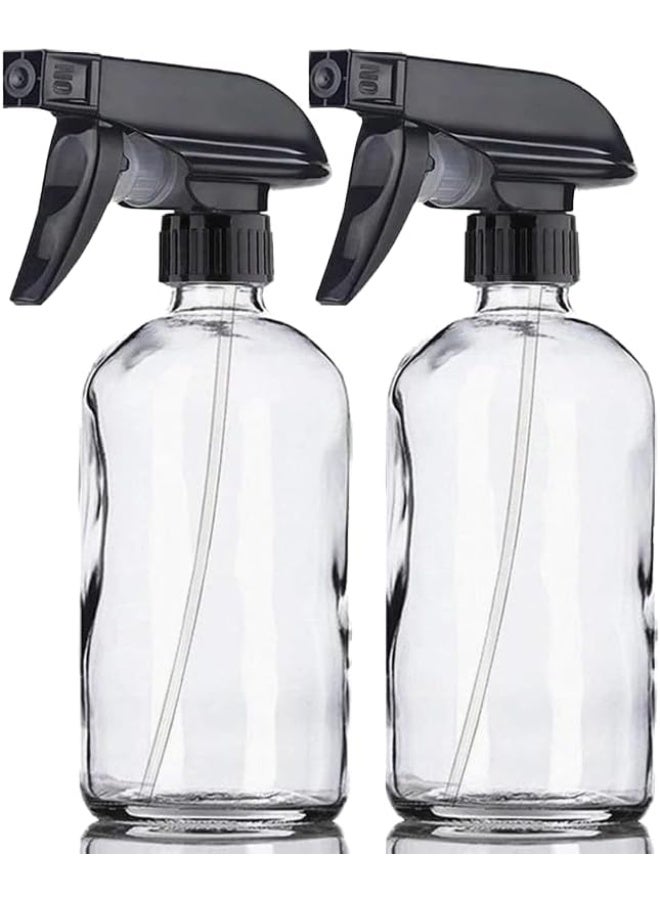 Clear Glass Spray Bottle With Plastic Diffuser 250Ml 6.2X6.2X 14 Cm Set Of 8Cs