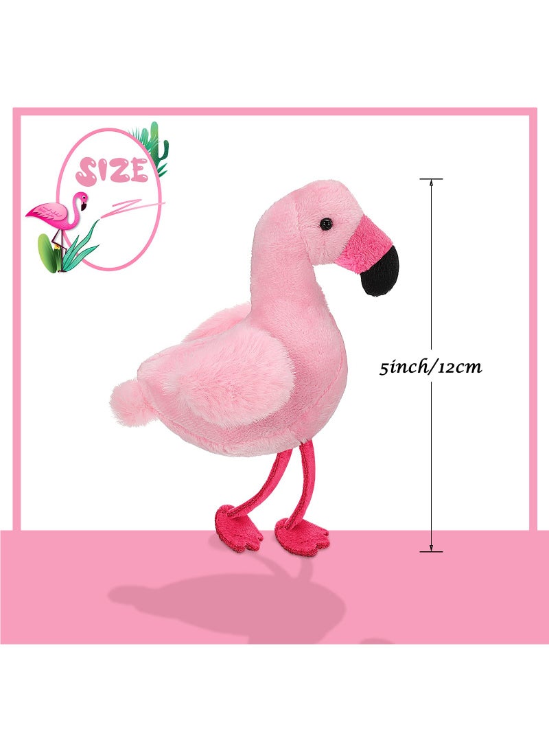 Adorable Mini Flamingo Plush Keychain 5 Inch Stuffed Doll Ideal for DIY Projects and Party Favors