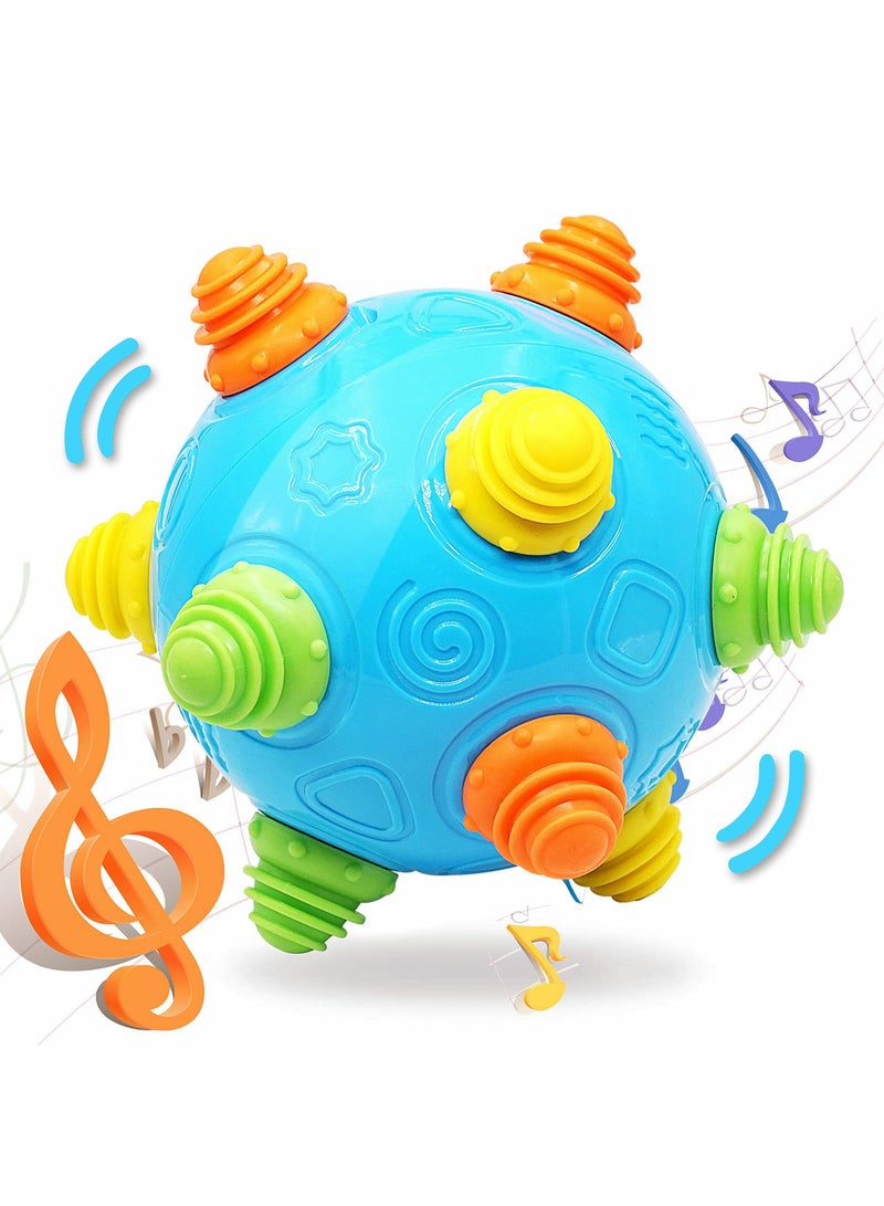 Interactive Music Shake Ball Toy for Toddlers Sensory Learning Gift for Boys and Girls 3 Years and Up Bumpy Dancing Rattle Ball