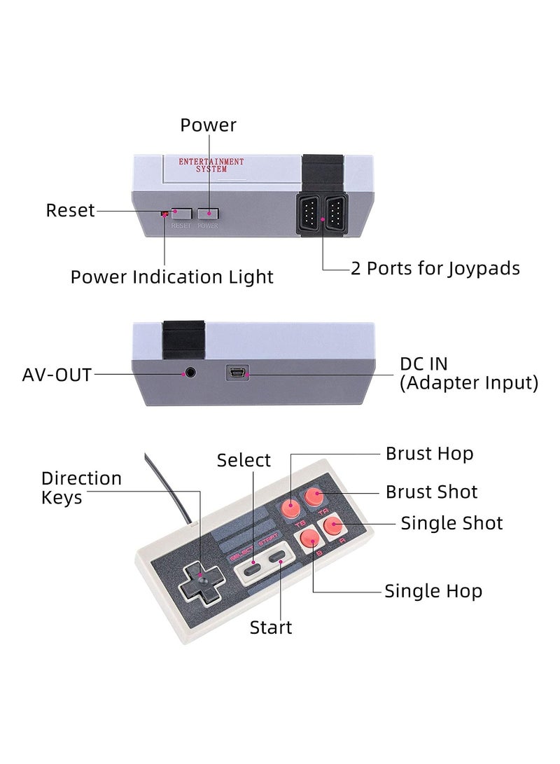 Retro Game Console 620 Built in Games AV Output Suitable Gift for Kids and Nostalgia Lovers