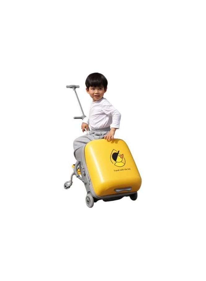 Kids Ride-On Trolley Case - 20-Inch Cartoon Suitcase with Expandable