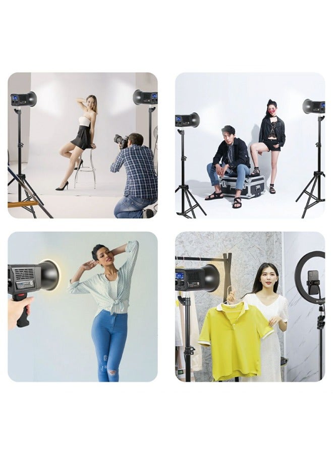 PULUZ 60W COB Handheld Photography Live Streaming Vlog Video Recording Bi-Color LED Light (Color: Black)
