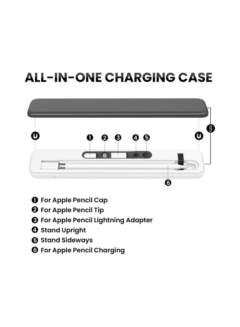 Apple Pencil 1st Generation Case -  Wireless Charging & Magnetic Storage Box, Compatible with 1st Gen Only, Perfect for On-the-Go Charging