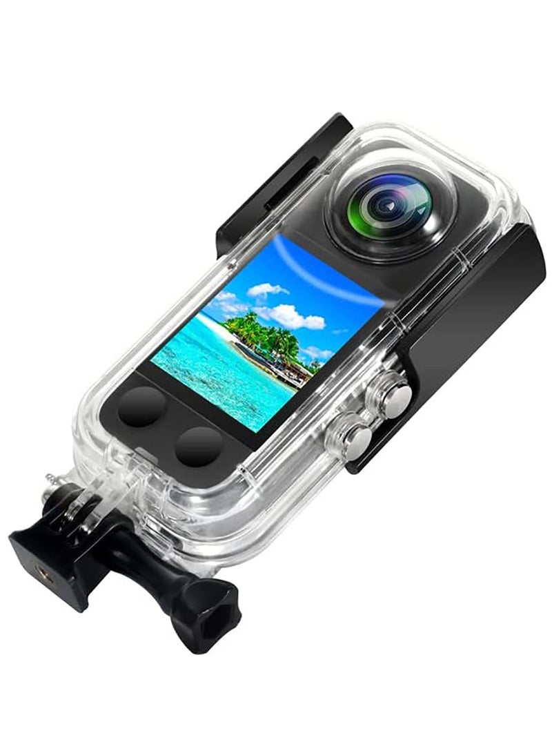 Waterproof Housing for Insta 360 One X3 Action Camera, 40M Underwater Diving Protective Case with Bracket Accessories for Enhanced Protection and Performance.