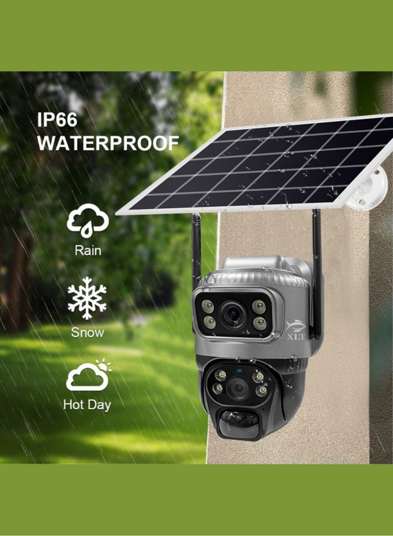 WIFI Solar Camera PTZ 360°View Solar Powered Outdoor Security Camera.