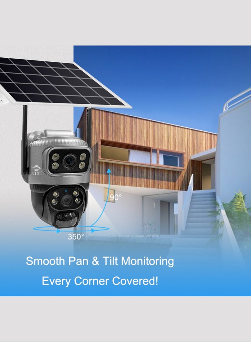 WIFI Solar Camera PTZ 360°View Solar Powered Outdoor Security Camera.