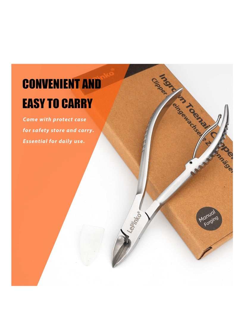 Professional Toenail Tools, Stainless Steel Cuticle Trimmer, Heavy Duty Pedicure Nail Cutter, Suitable for Men Women Seniors