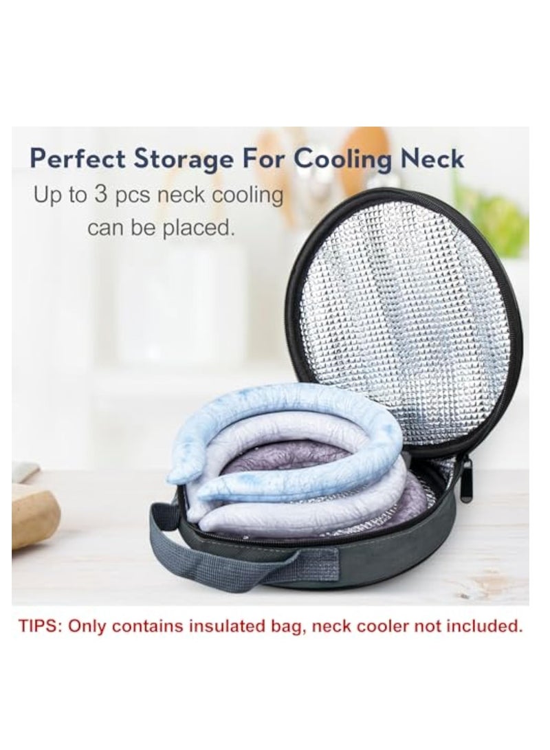 Neck Cooling Insulated Bag Neck Cooling Thermal Insulated Bag Reusable Ice Neck Cooler Wraps Extend The Time to Keep Cold for Outdoor Indoor Grey