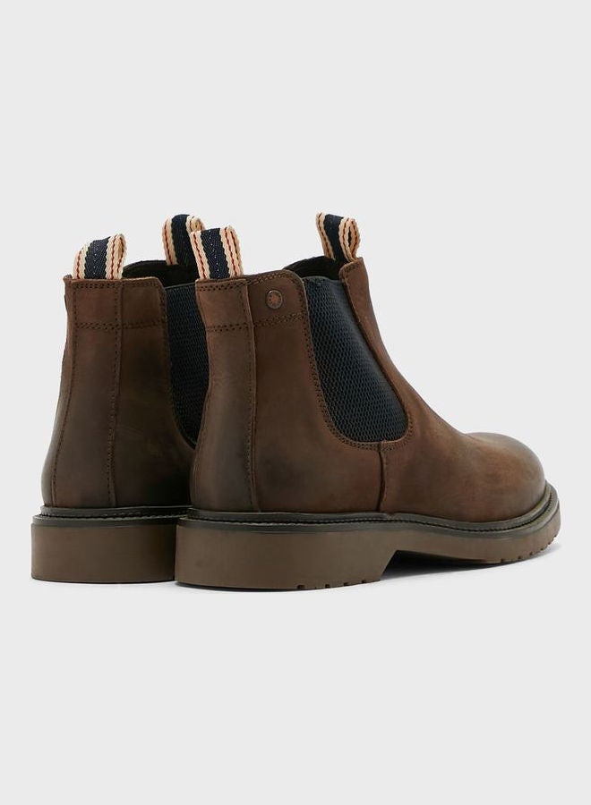 Slip On Causal Boots Brown