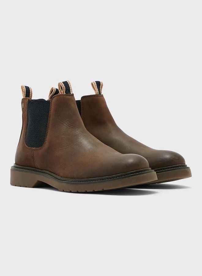 Slip On Causal Boots Brown