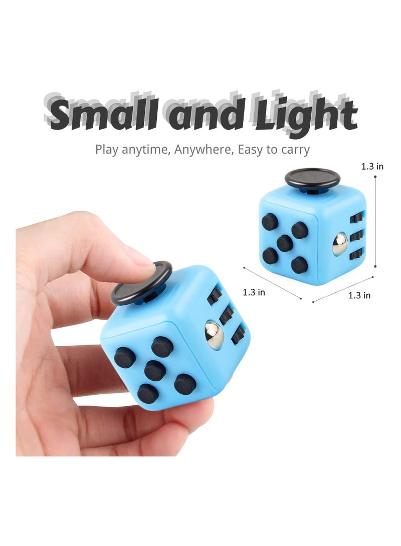 4 Pcs Sensory Fidget Cube Toys for Stress Relief and Anxiety Reduction Suitable Gift for Kids and Adults in Multiple Colors