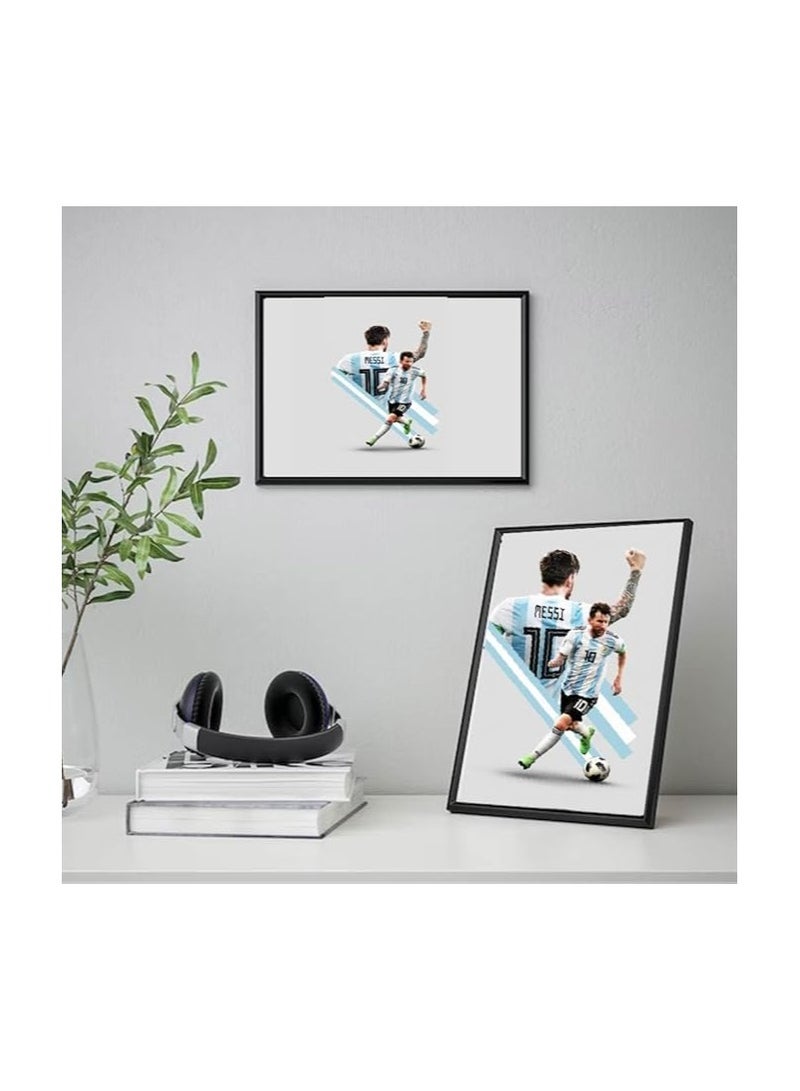 Football Superhero Messi A3 Printed Frame - Stunning Artwork for Any Fan's Collection - Perfect for Football Sports Fan - Gift for Argentina and Messi Fans