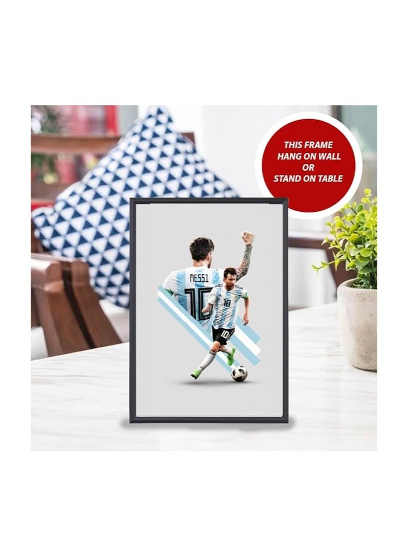 Football Superhero Messi A3 Printed Frame - Stunning Artwork for Any Fan's Collection - Perfect for Football Sports Fan - Gift for Argentina and Messi Fans