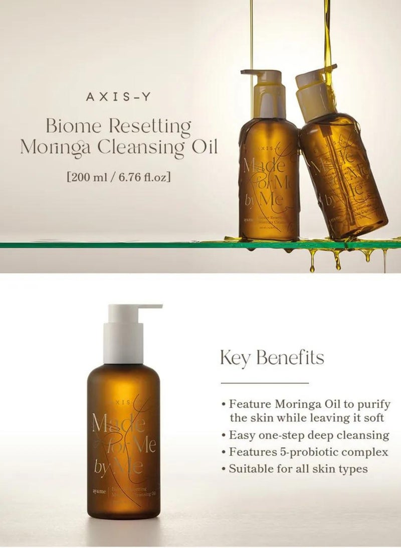 Axis-Y Made for Me by Me Moringa Cleansing Oil – 200 ml & Infused Toner – 200 ml Pack | Deep Cleansing and Hydrating Skin Care Duo