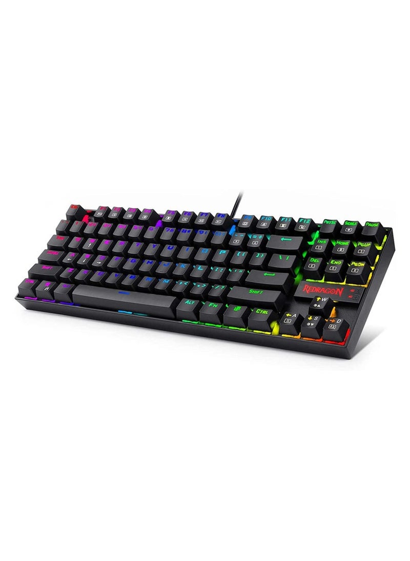 87-Key K552 Kumara RGB Mechanical Keyboard | Red Switches | Compact Design | Adjustable Backlighting