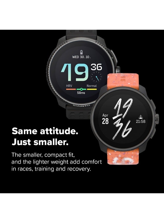 Race S Stainless Performance Watch | 45mm HD AMOLED Screen, Digital Crown, HRV, Race, Train, Recover, Long Battery, Offline Maps, Dual-band GPS/GNSS, 95+ Sports Mode, Planner - Power Orange