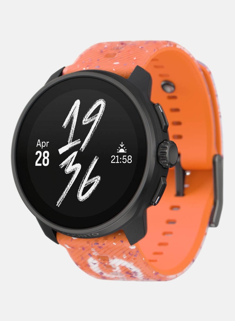 Race S Stainless Performance Watch | 45mm HD AMOLED Screen, Digital Crown, HRV, Race, Train, Recover, Long Battery, Offline Maps, Dual-band GPS/GNSS, 95+ Sports Mode, Planner - Power Orange