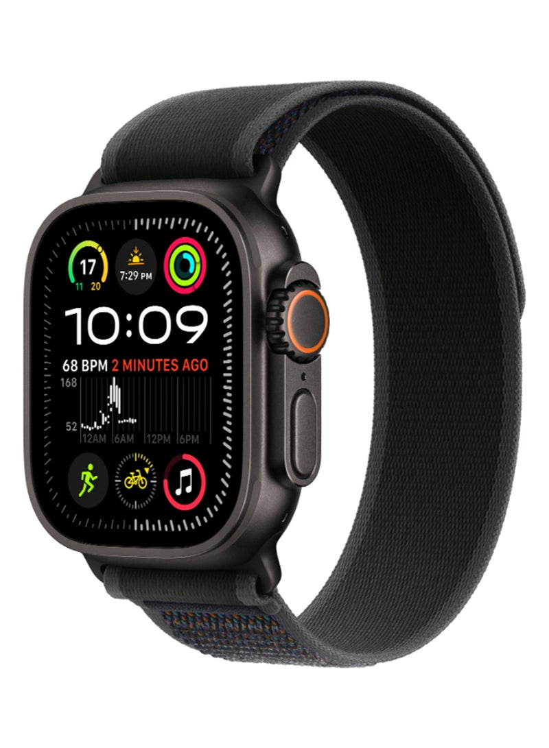 Watch Ultra 2 (2024) GPS + Cellular 49mm Black Titanium Case With Black Trail Loop - S/M