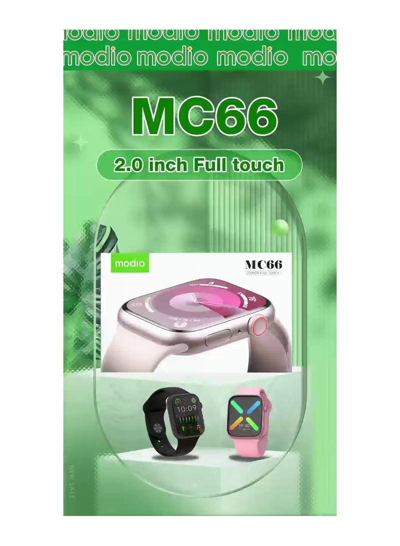 Modio MC66 Smart Watch With Full Display, Smart Split Screen & Long Battery Life, Support Calling, Full Screen, Heart Rate, Step Count, Sleep Alert