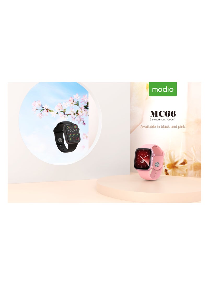 Modio MC66 Smart Watch With Full Display, Smart Split Screen & Long Battery Life, Support Calling, Full Screen, Heart Rate, Step Count, Sleep Alert